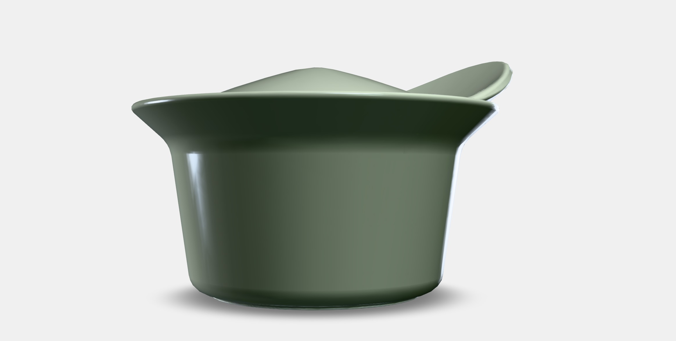 FARGKLAR Oven-serving dish with lid 1 Low-poly 3D model_7