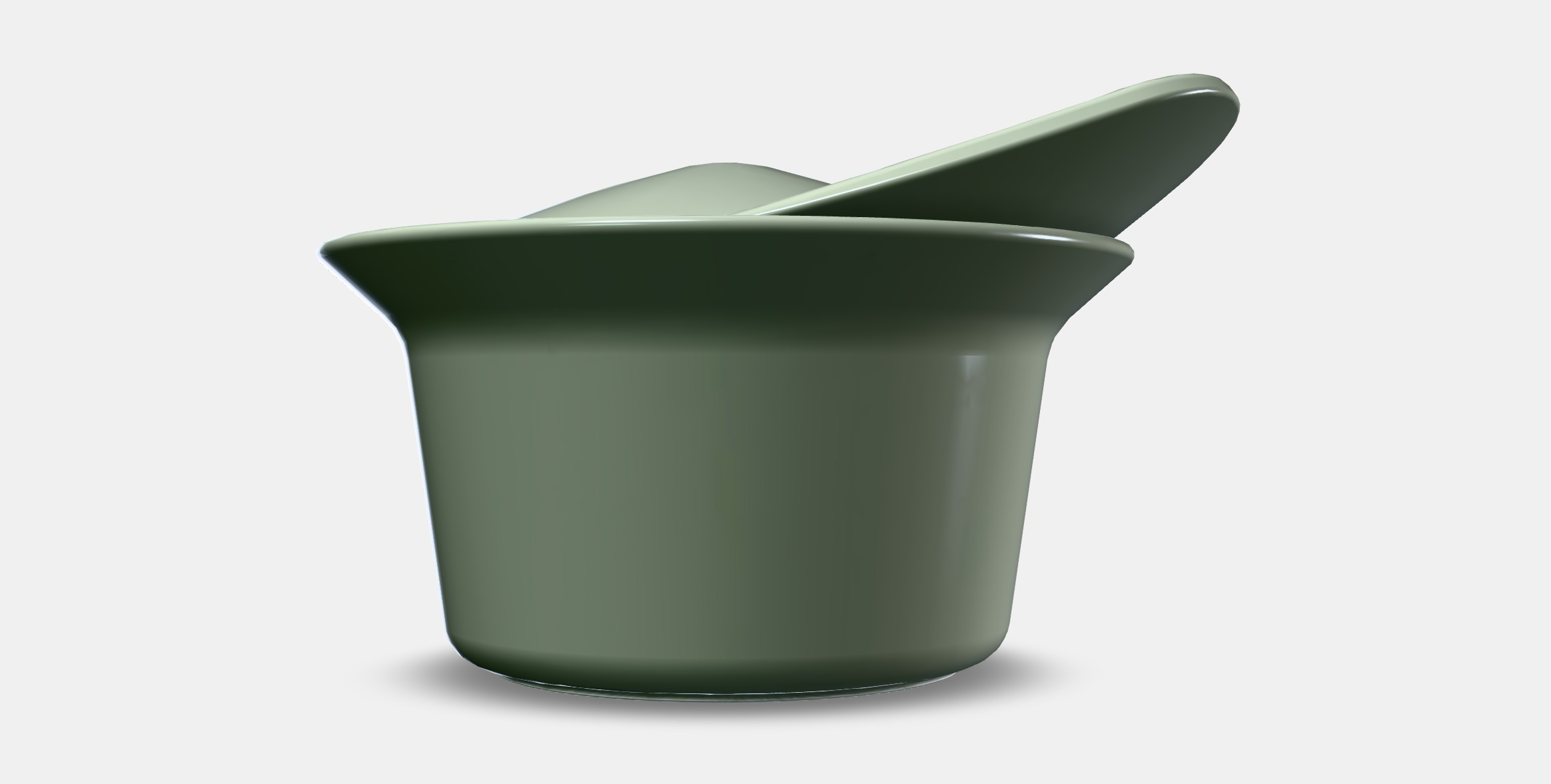 FARGKLAR Oven-serving dish with lid 1 Low-poly 3D model_13