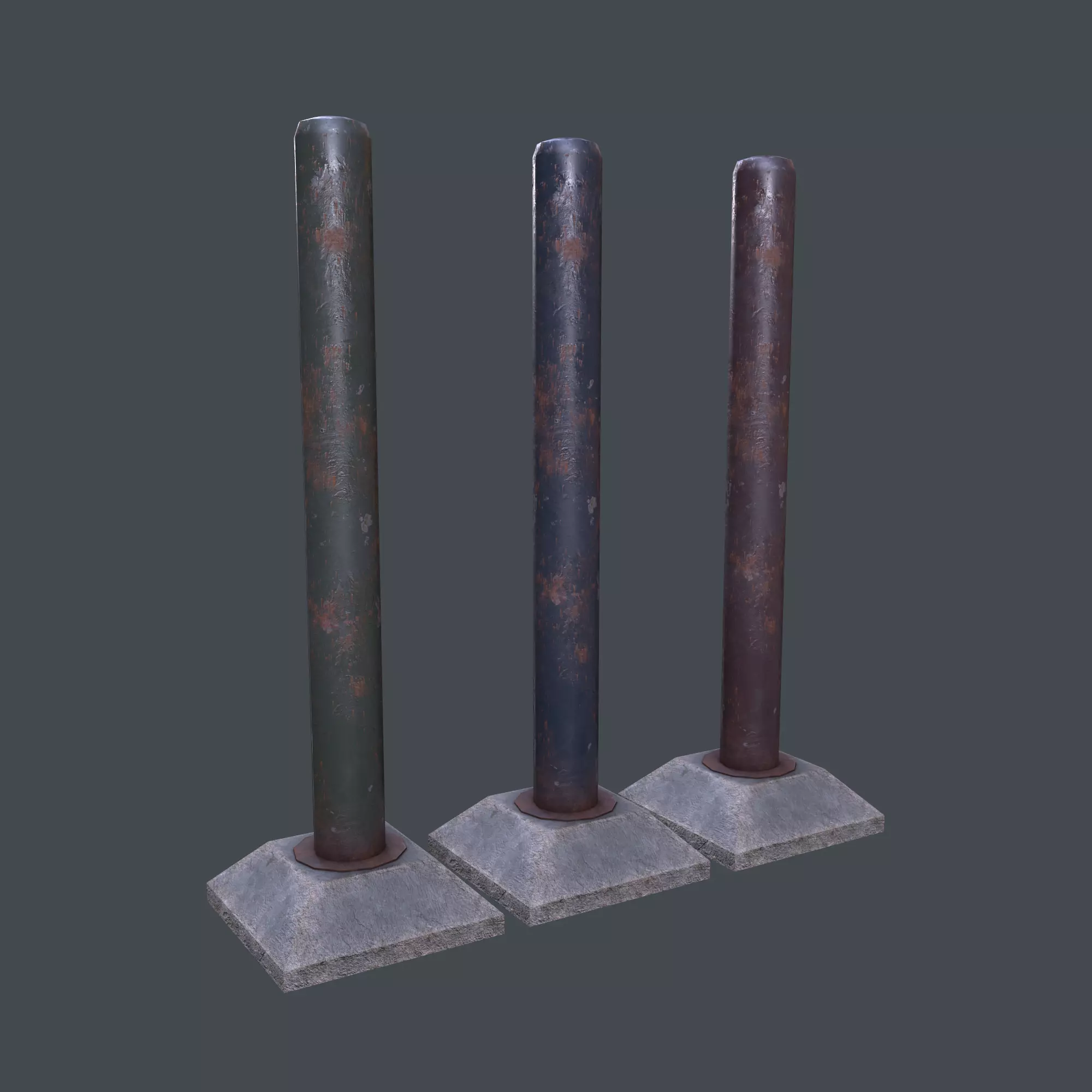 Post Barrier 3D model_0