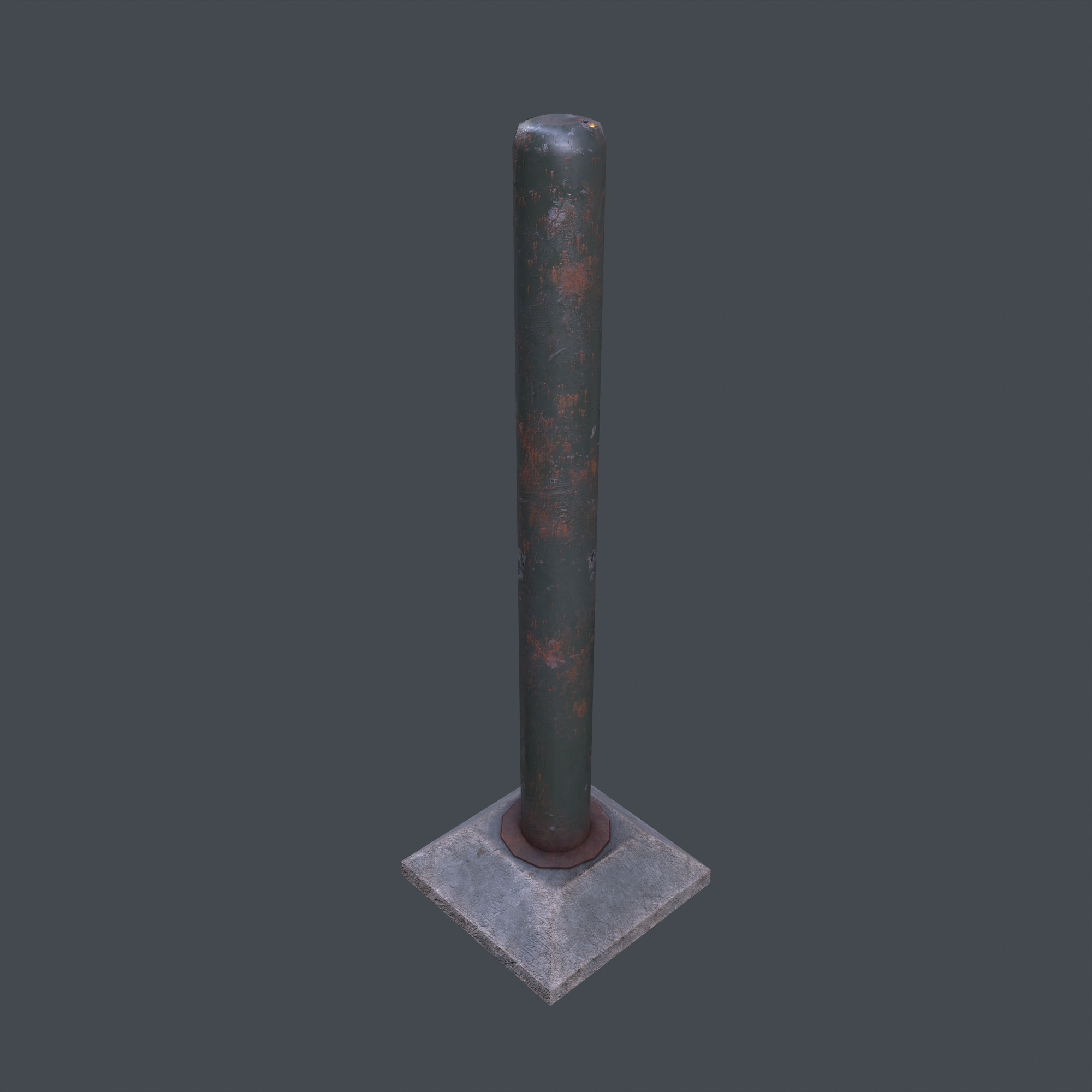 Post Barrier 3D model_7