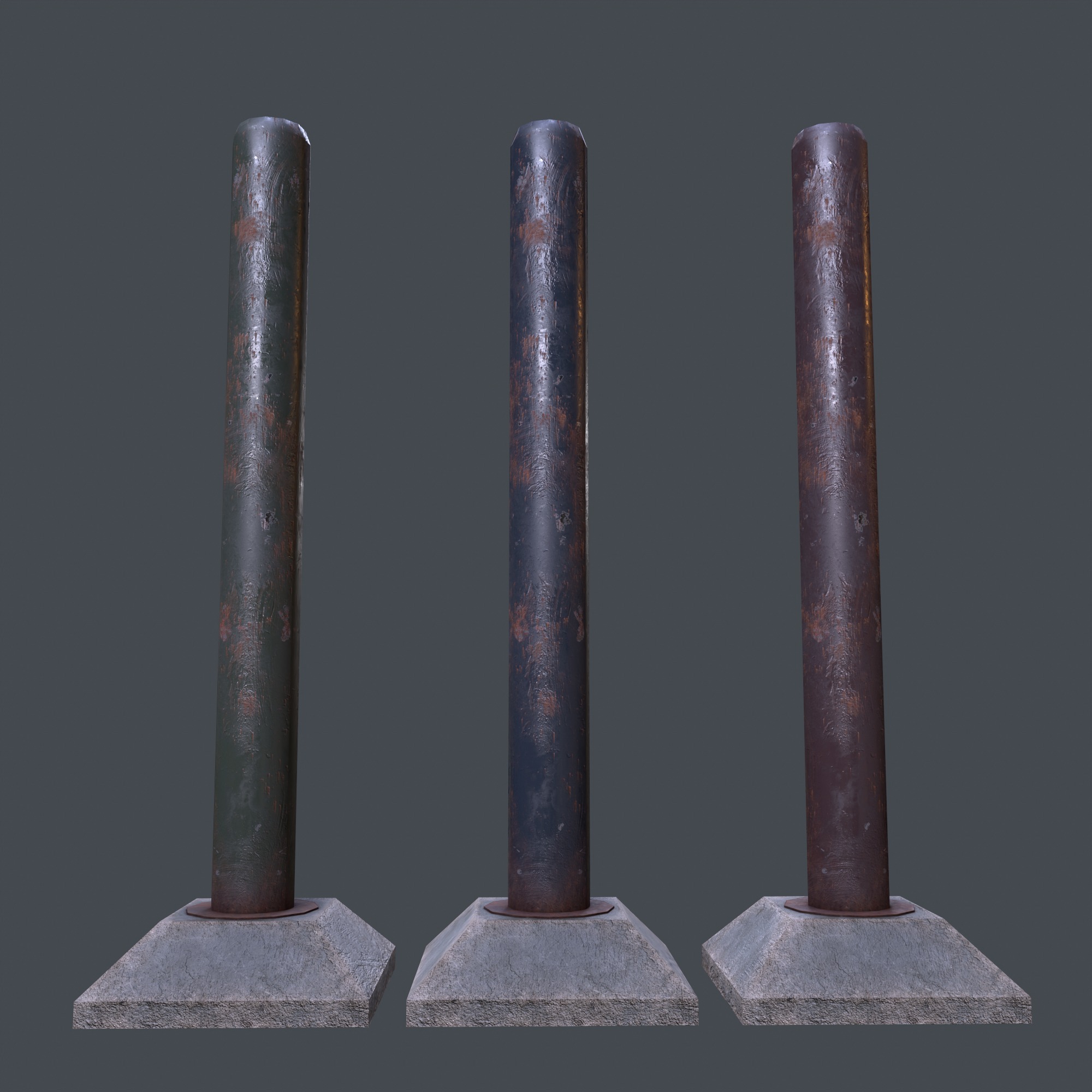 Post Barrier 3D model_6