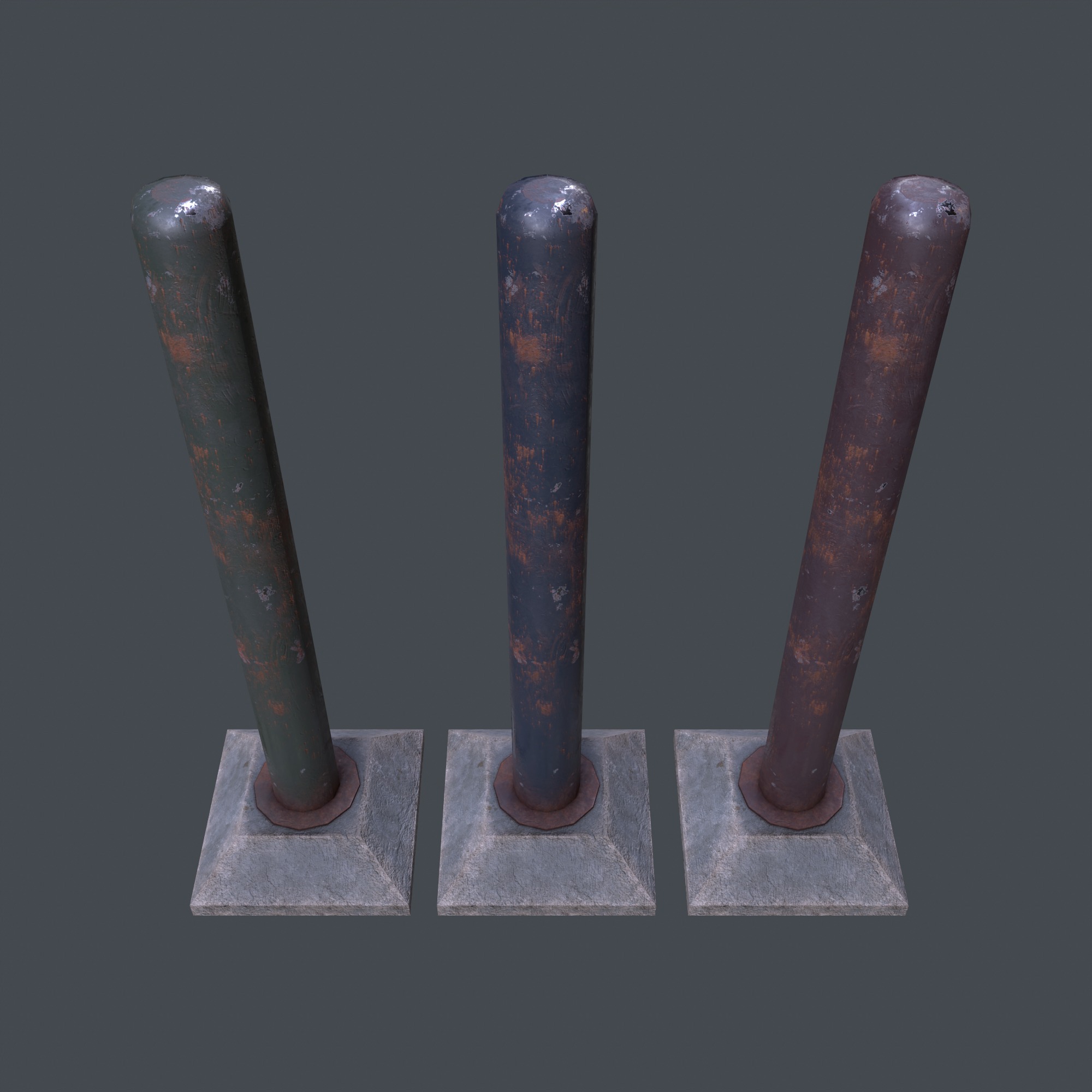 Post Barrier 3D model_5