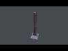 Post Barrier 3D model_3