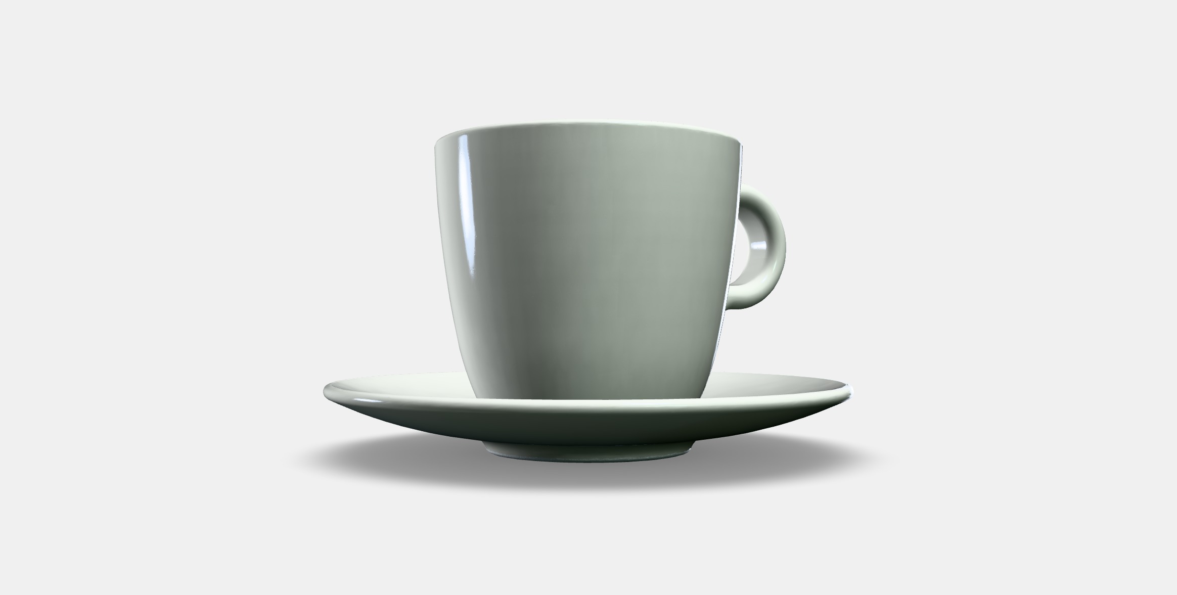 FARGKLAR Cup with saucer 2 Low-poly 3D model_2