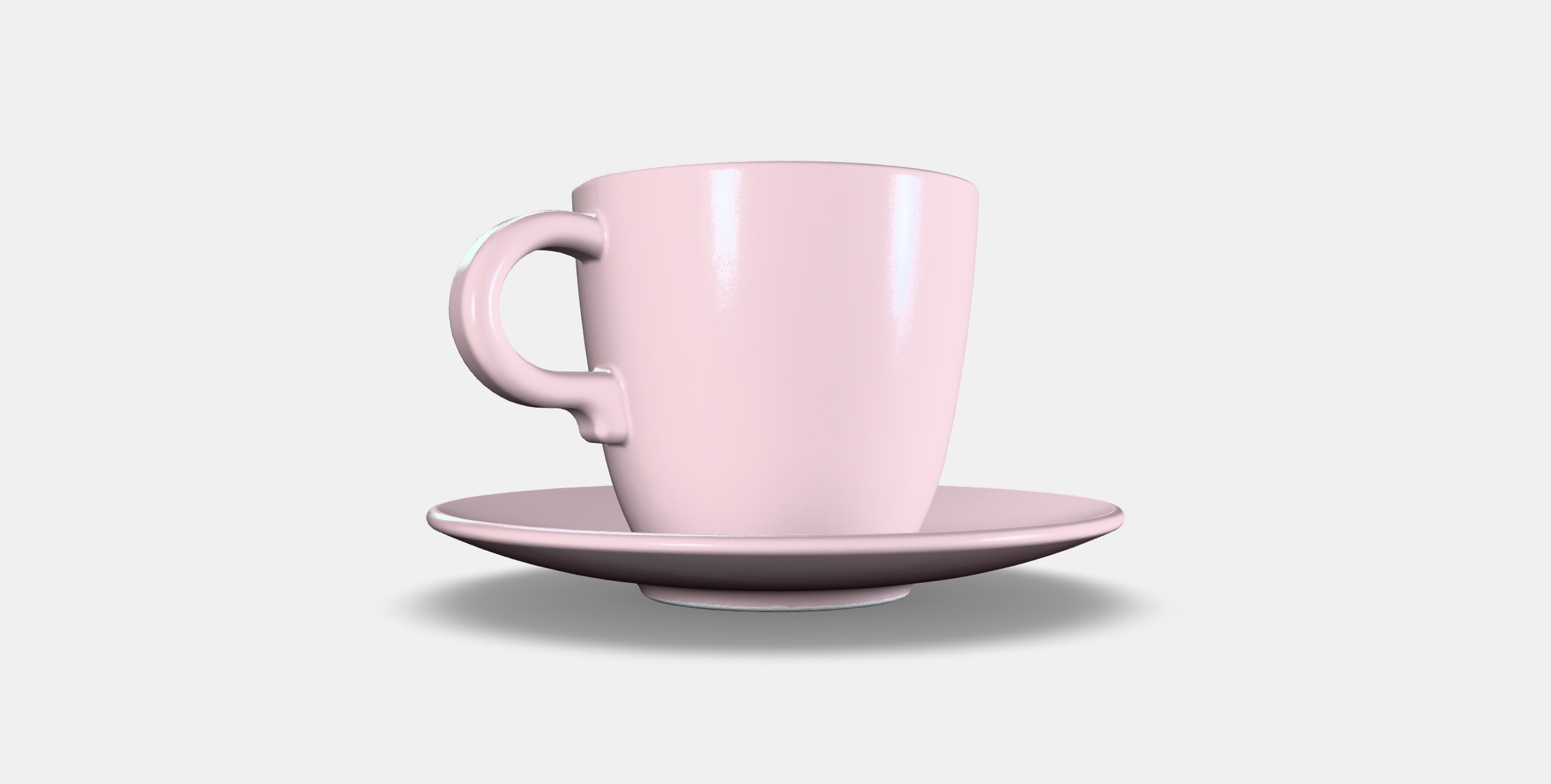 FARGKLAR Cup with saucer 3 Low-poly 3D model_15