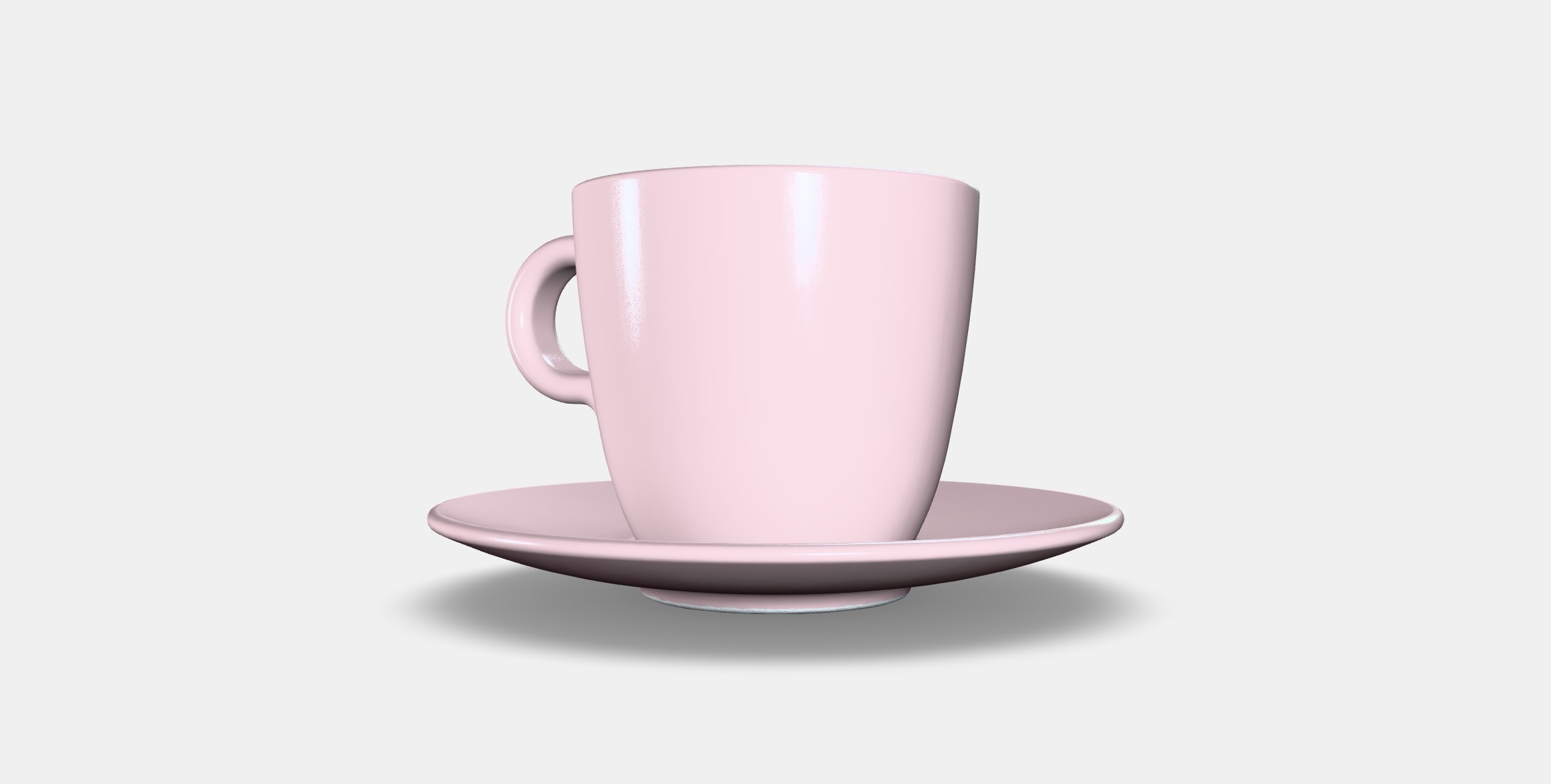 FARGKLAR Cup with saucer 3 Low-poly 3D model_4