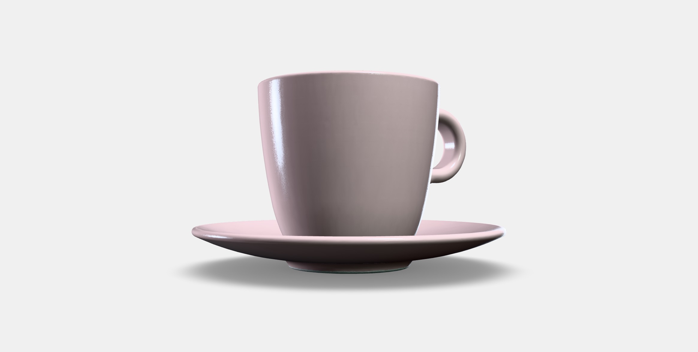 FARGKLAR Cup with saucer 3 Low-poly 3D model_2