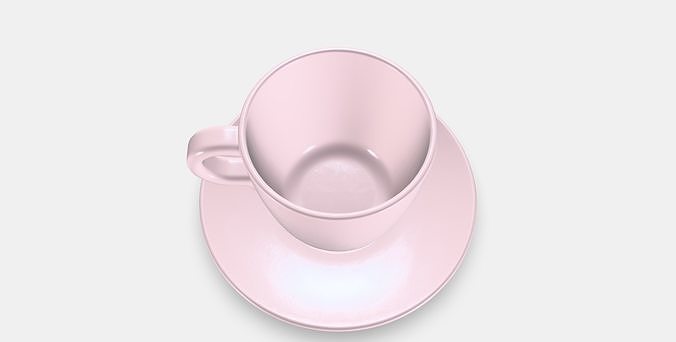 FARGKLAR Cup with saucer 3 Low-poly 3D model