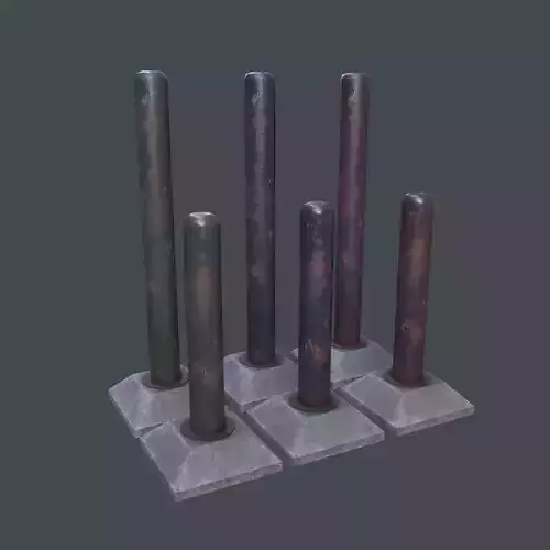 Post Barrier 3D Model Collection