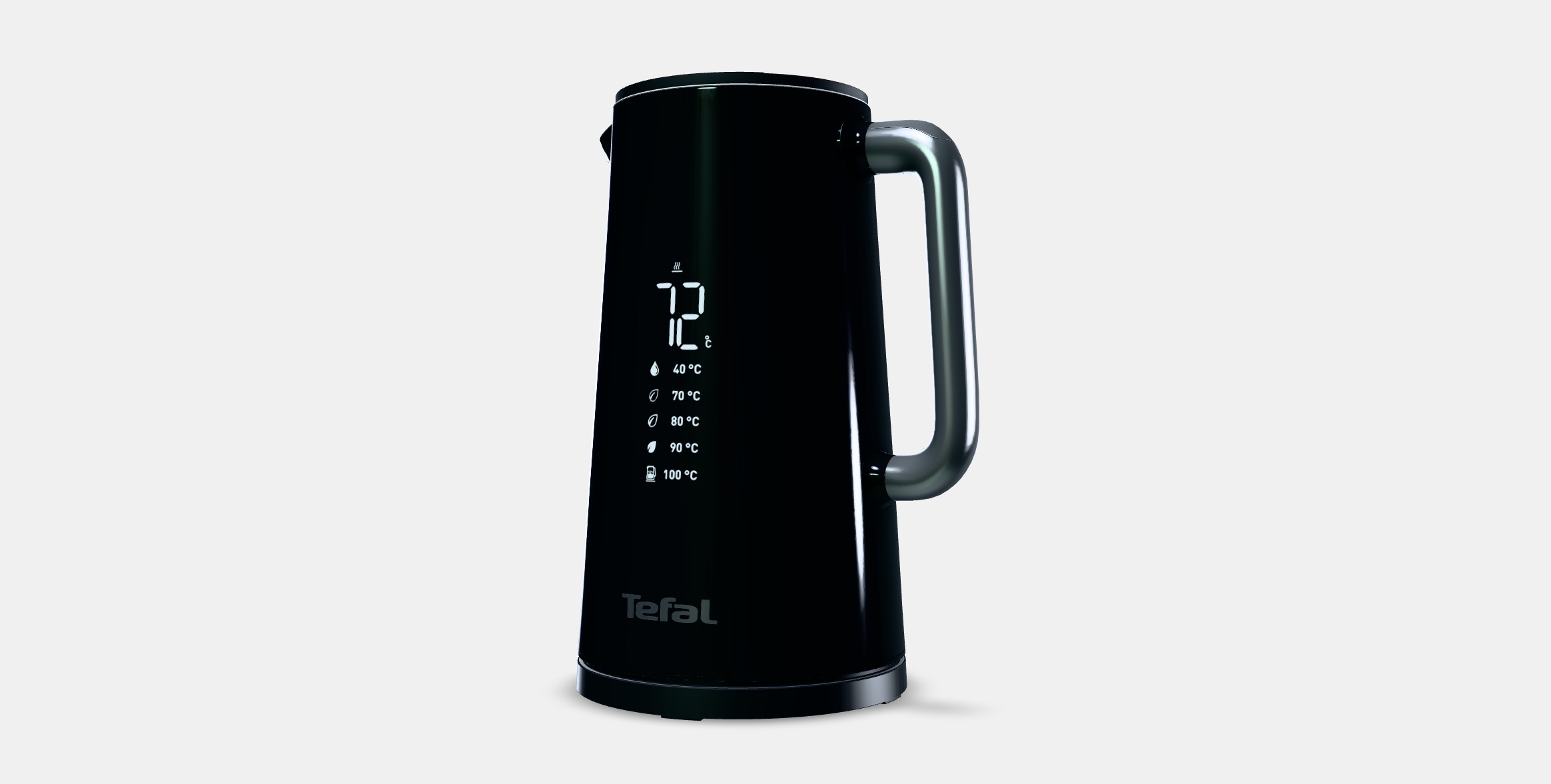 Tefal KO851830 Digital Display Black Low-poly 3D model_12