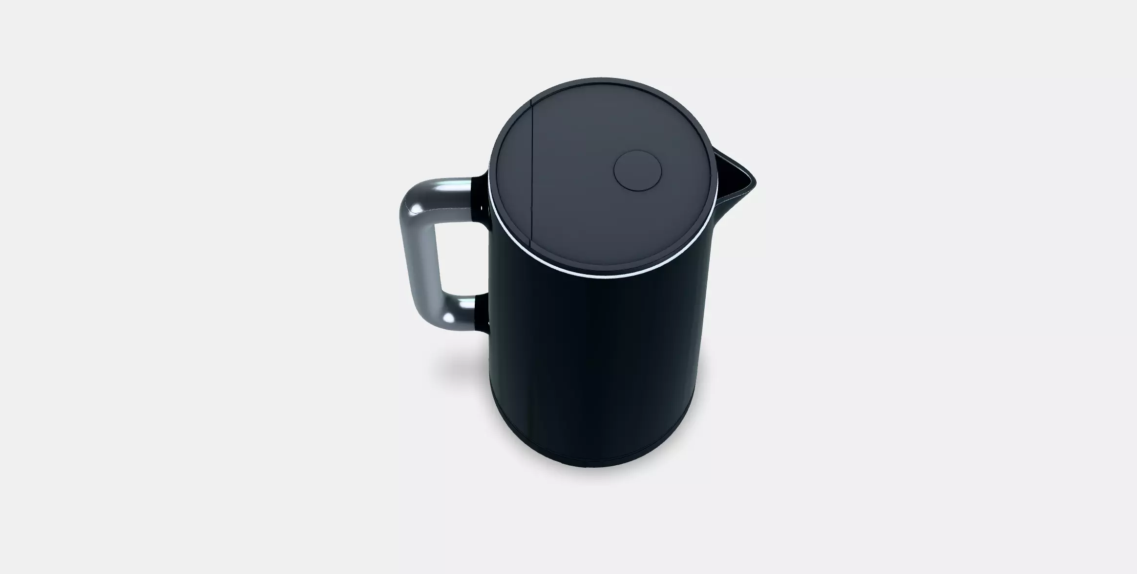 Tefal KO851830 Digital Display Black Low-poly 3D model_0