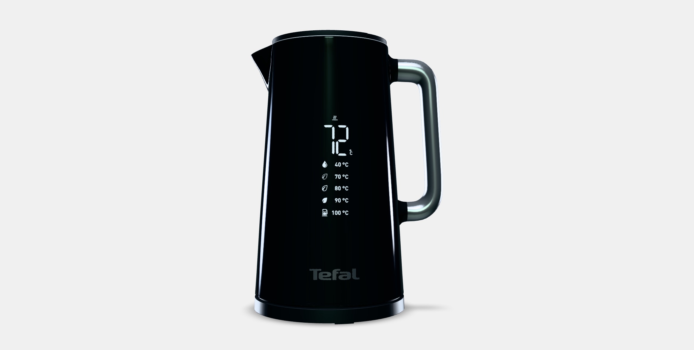 Tefal KO851830 Digital Display Black Low-poly 3D model_10