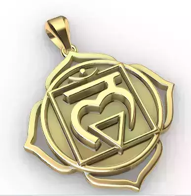 Muladhara Chakra Necklace 3D print model