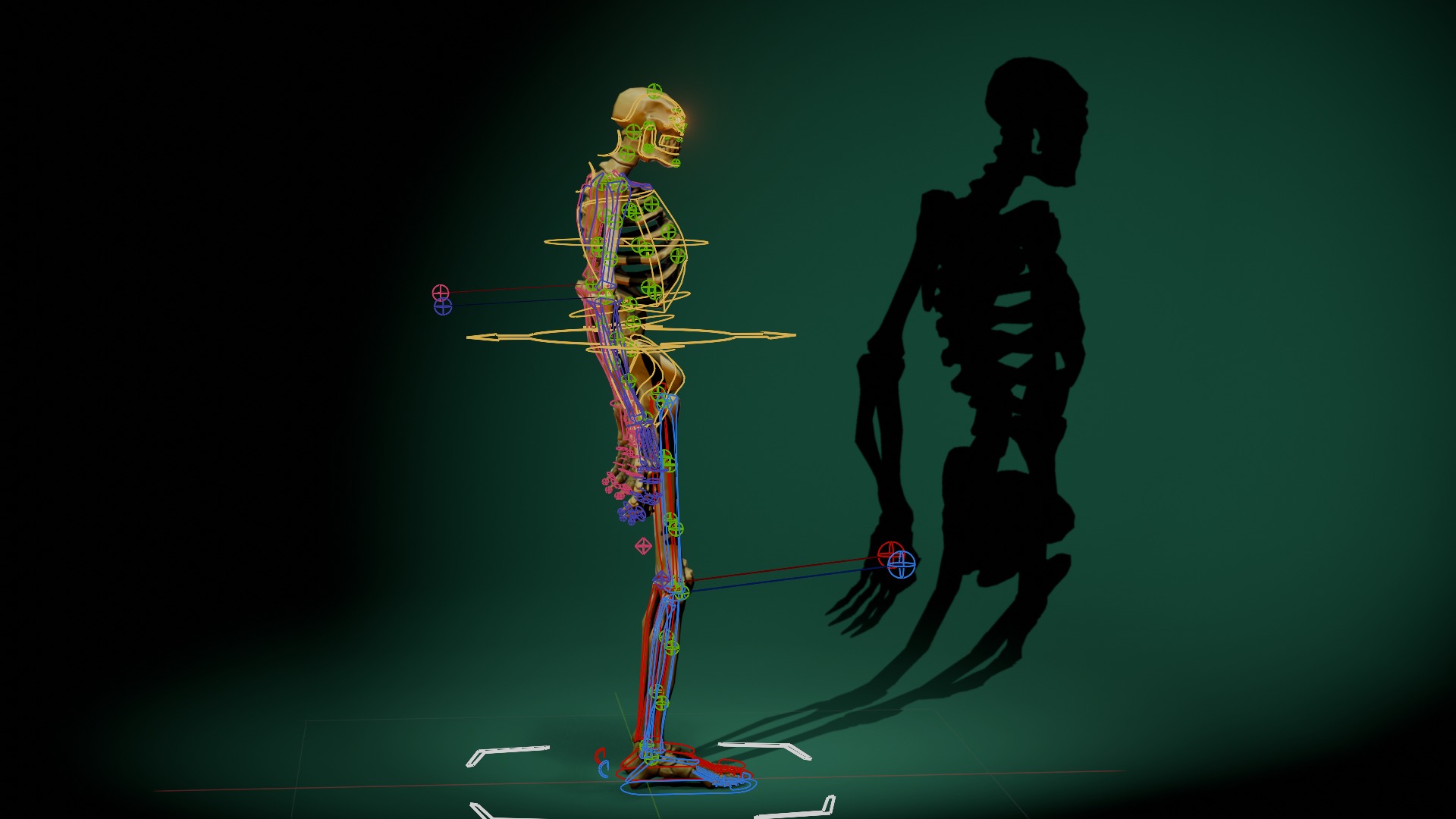 Stylized Skeleton Low-poly 3D model_7