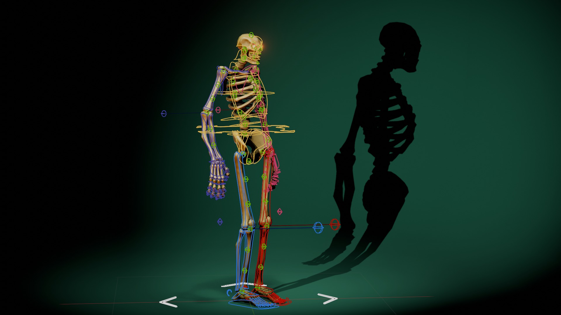 Stylized Skeleton Low-poly 3D model_9