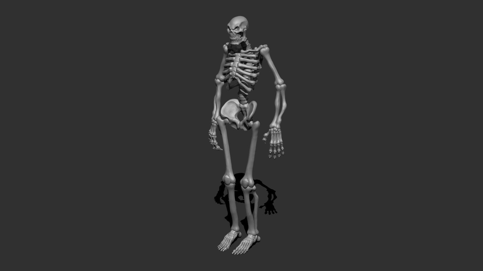 Stylized Skeleton Low-poly 3D model_13