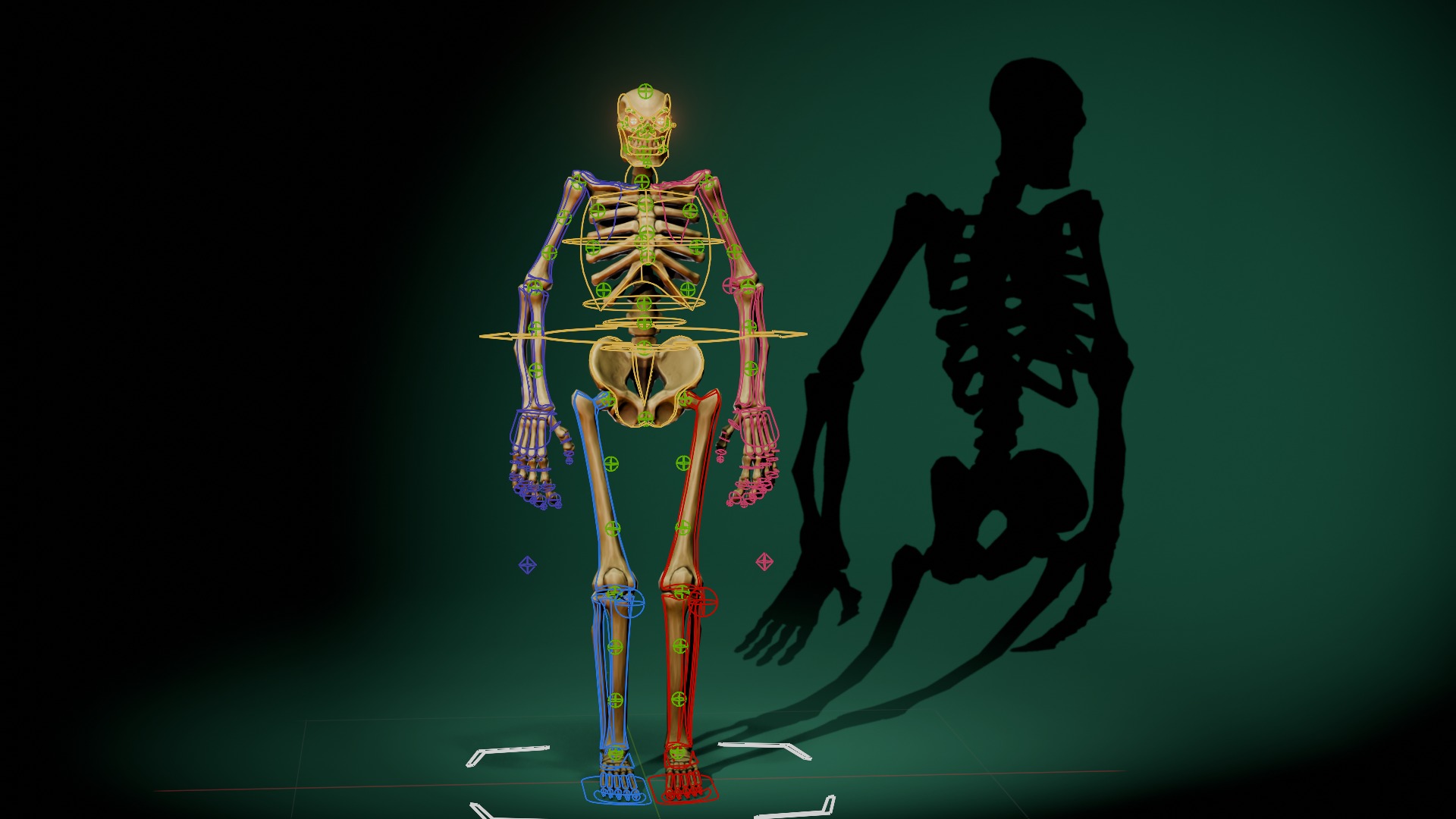 Stylized Skeleton Low-poly 3D model_6