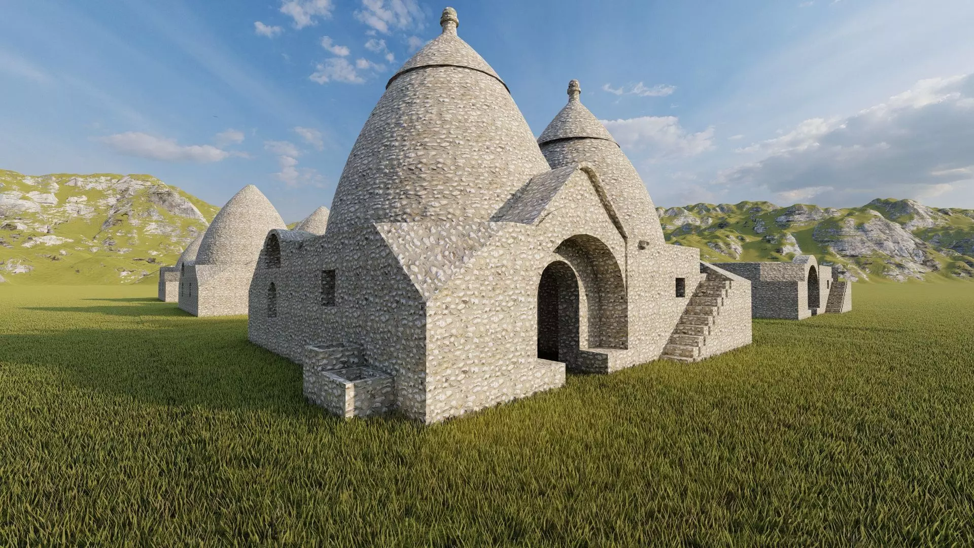 Historical temple-place of worship 3D model_0