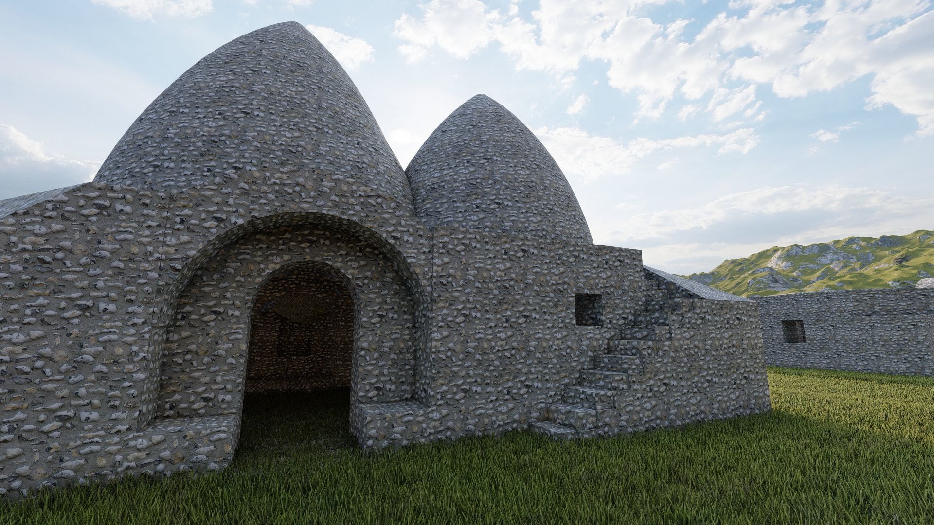 Historical temple-place of worship 3D model_6
