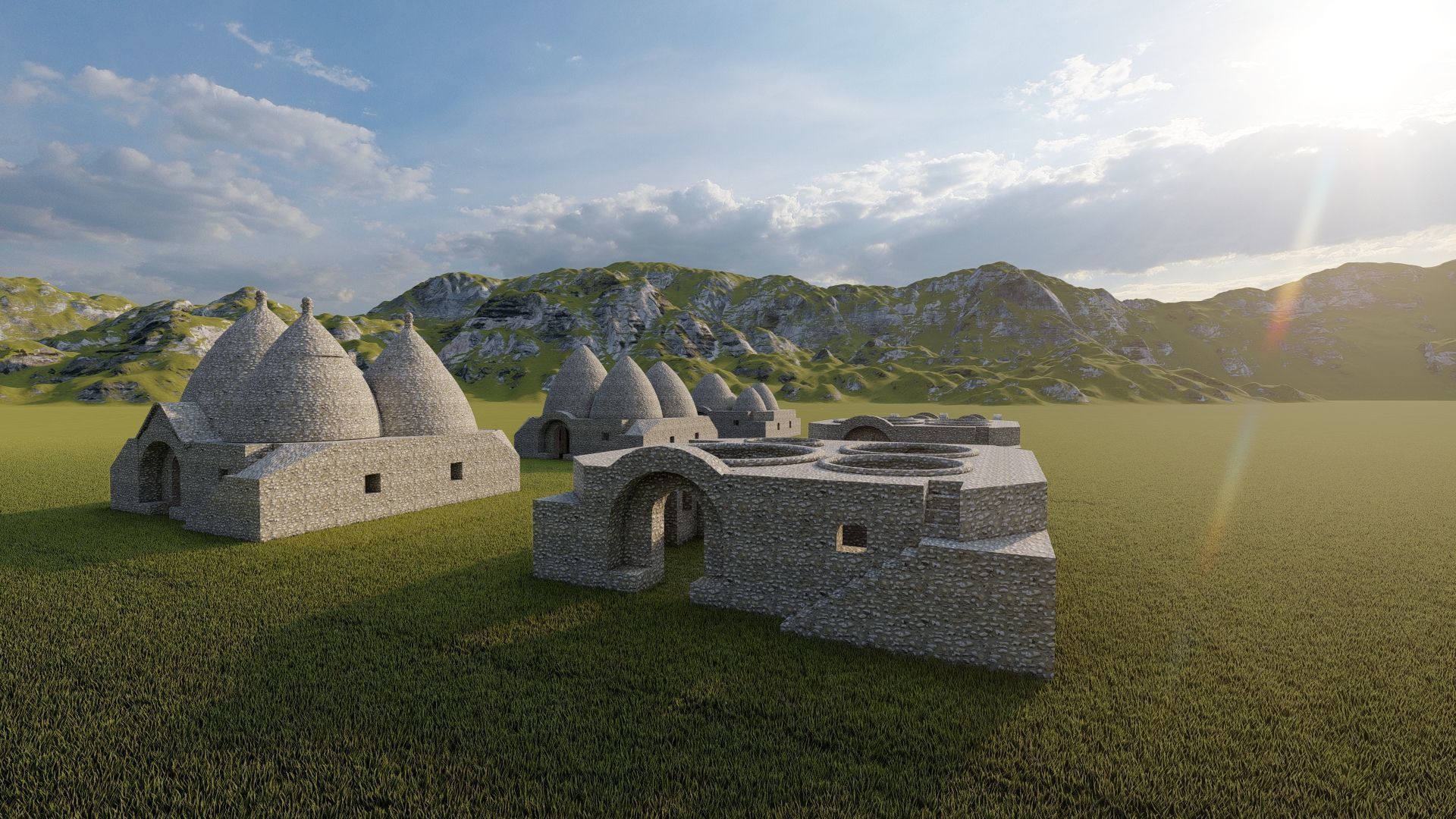 Historical temple-place of worship 3D model_2