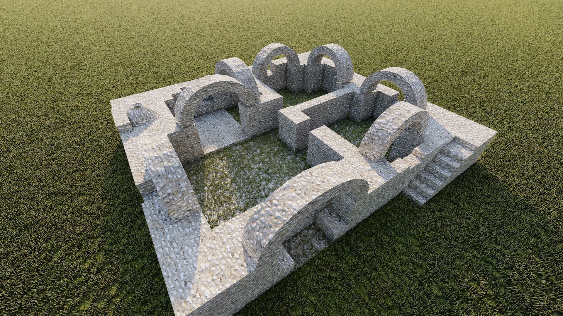 Historical temple-place of worship 3D model_8