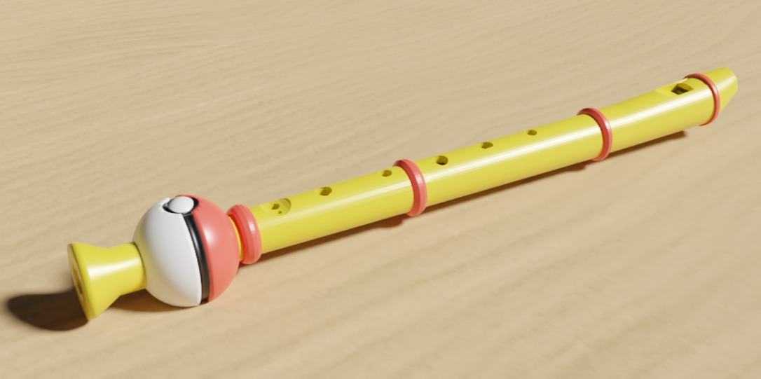 Functional Pokeflute Pokemon  3D print model_1
