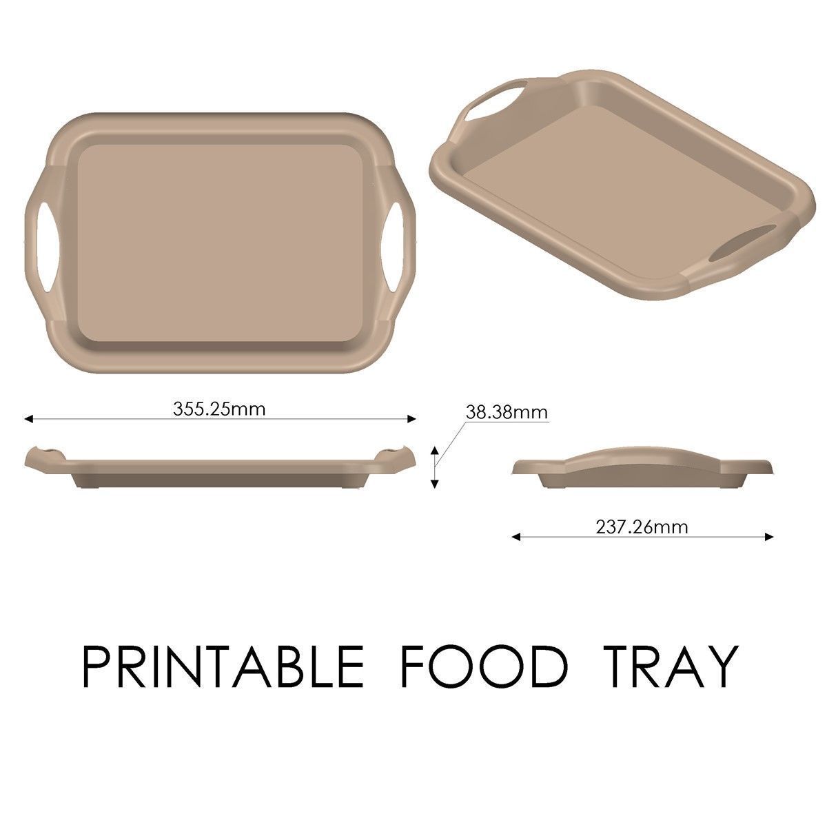 Food Tray 3D print model_3