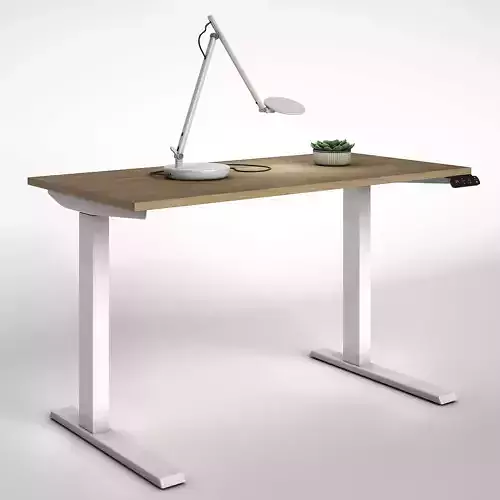 Nova Lamp and Efloat Desk by Humanscale
