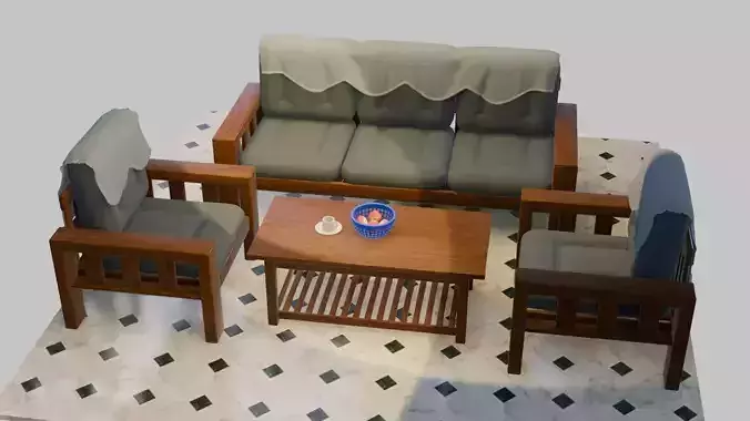 Sofa Set wooden with cushion