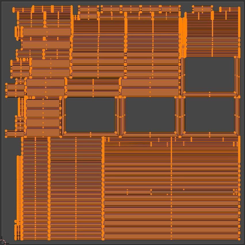 Sofa Set wooden with cushion Low-poly 3D model_12