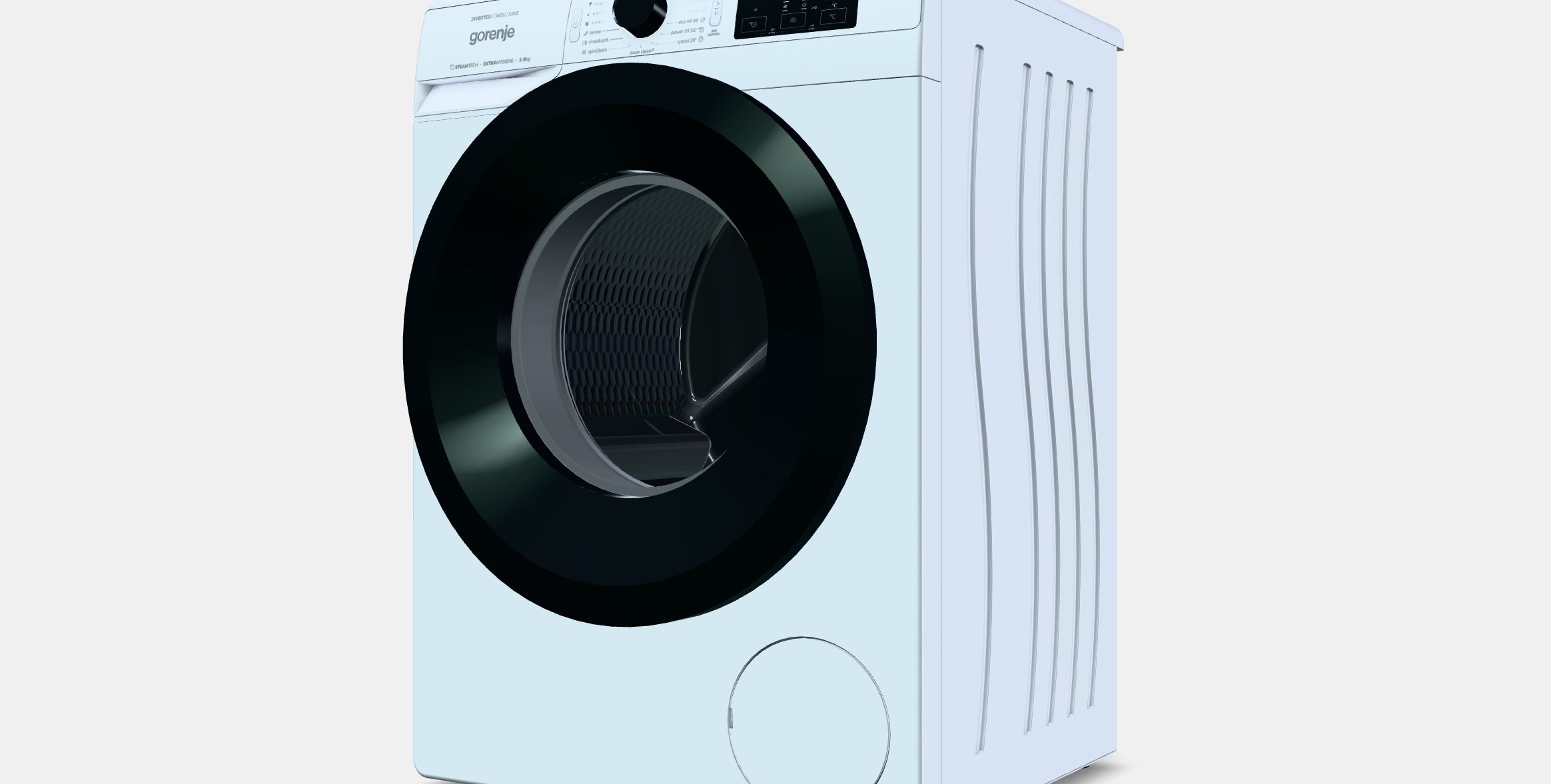 GORENJE WNEI94BS SteamTech Low-poly 3D model_13