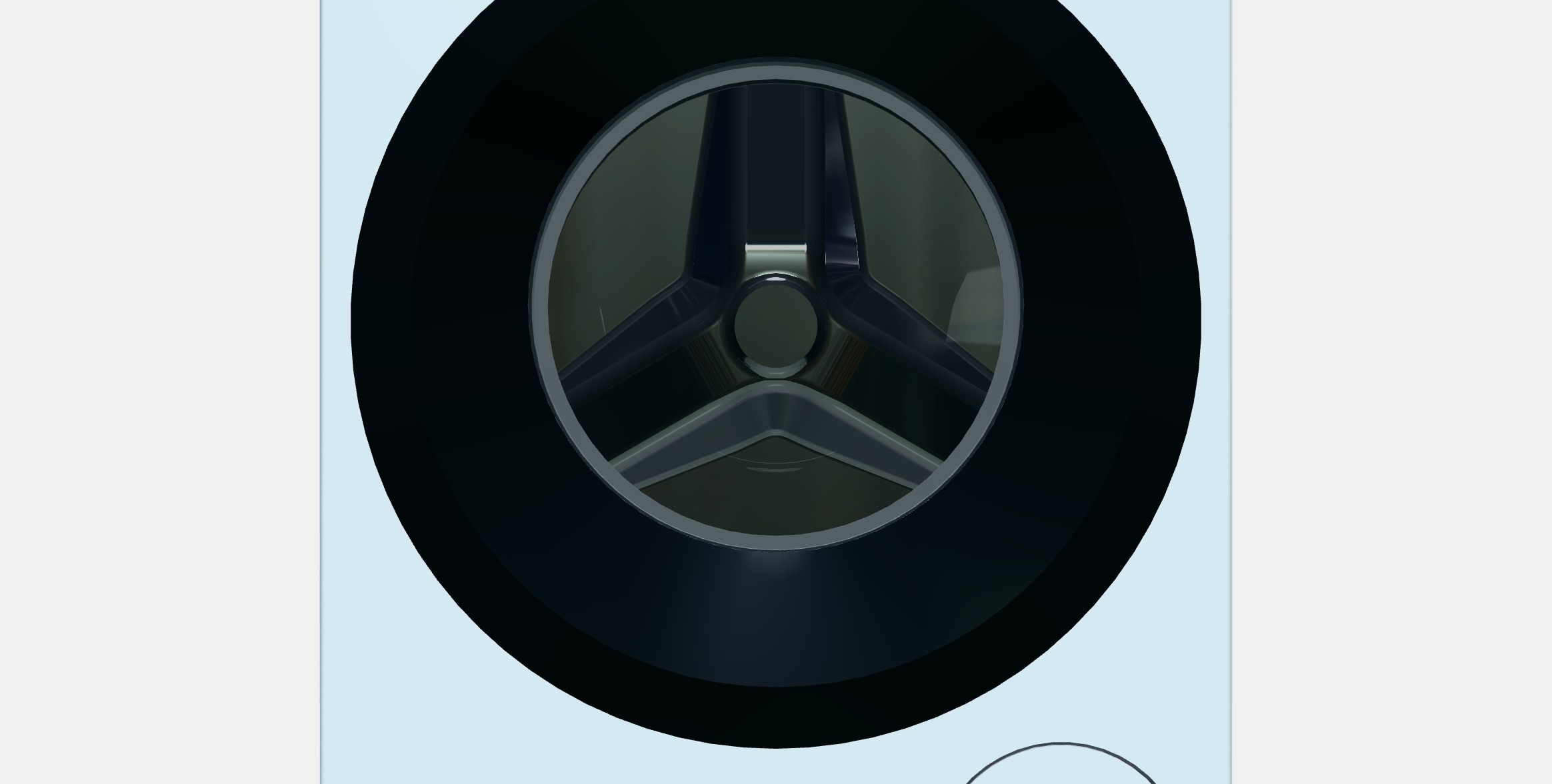 GORENJE WNEI94BS SteamTech Low-poly 3D model_9