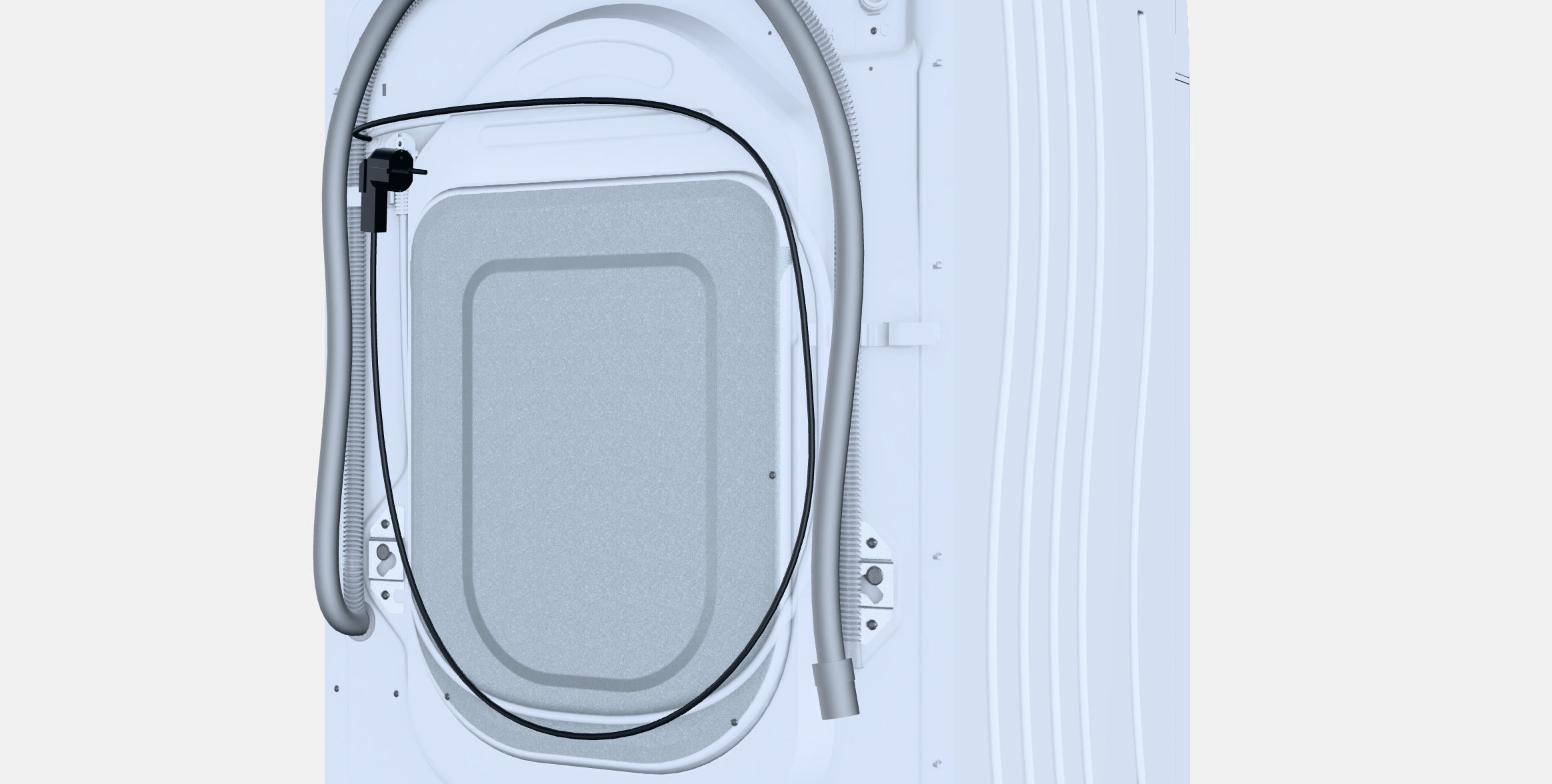 GORENJE WNEI94BS SteamTech Low-poly 3D model_5