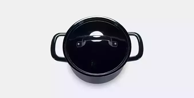 IKEA 365 Dutch oven with lid Low-poly 3D model