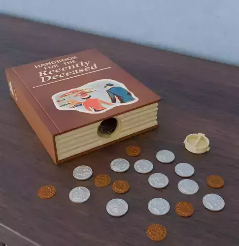 Beetlejuice Hand Book for the Rencently Deceased - Piggy Bank 3D print model