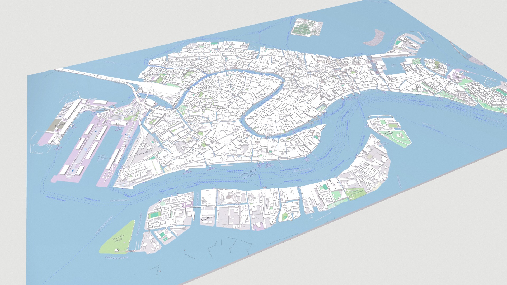 Cityscape Venice Italy 3D model_4