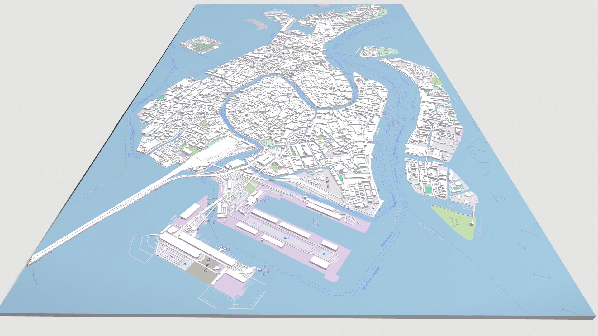 Cityscape Venice Italy 3D model_3