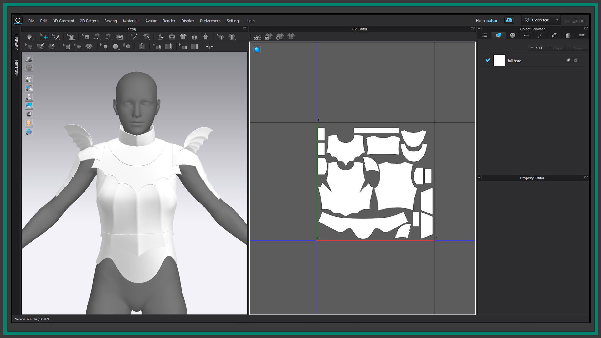 5 female chest armor Low-poly 3D model_7