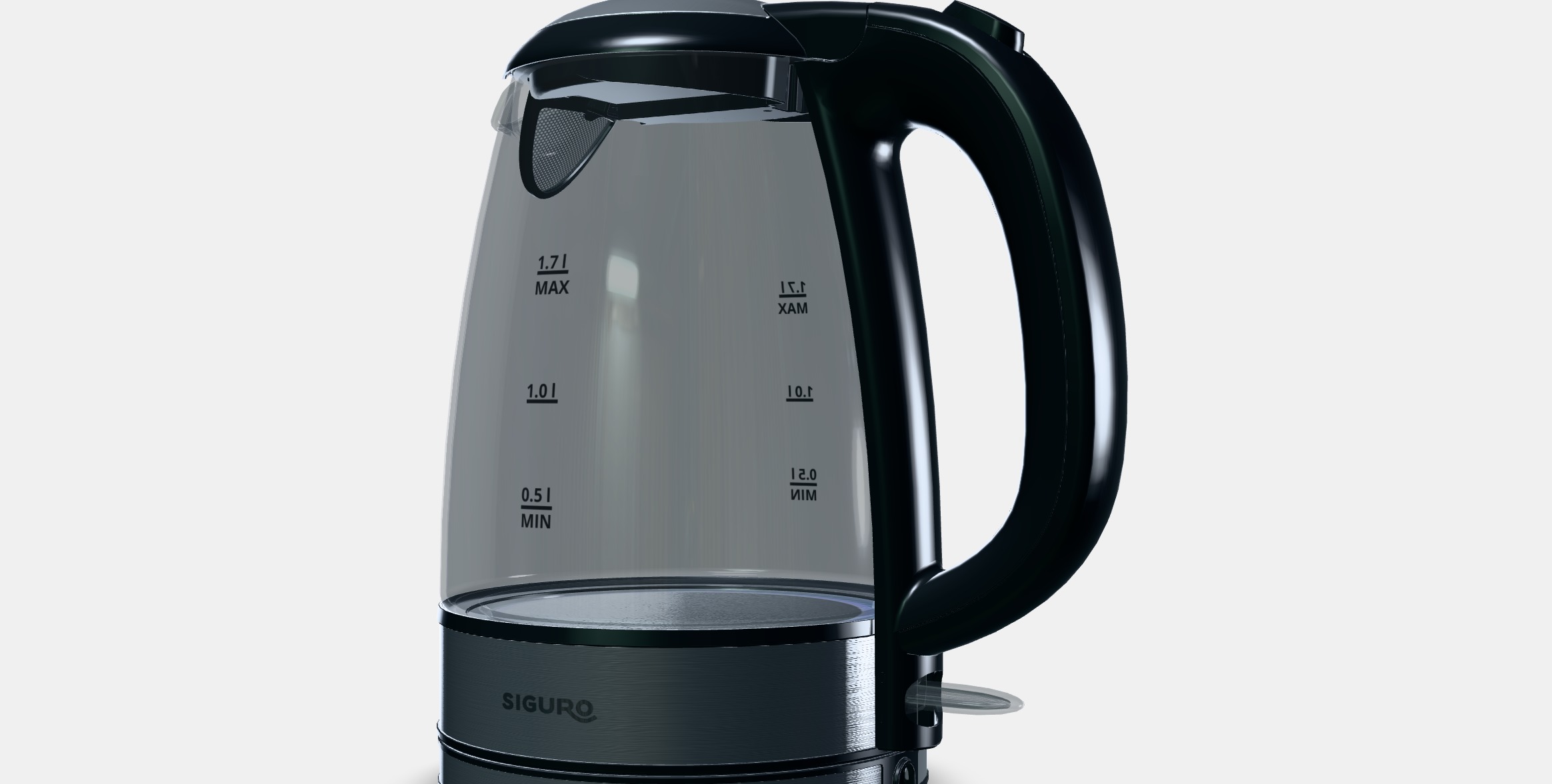 Siguro EK-G210GL Bright Glass Low-poly 3D model_13