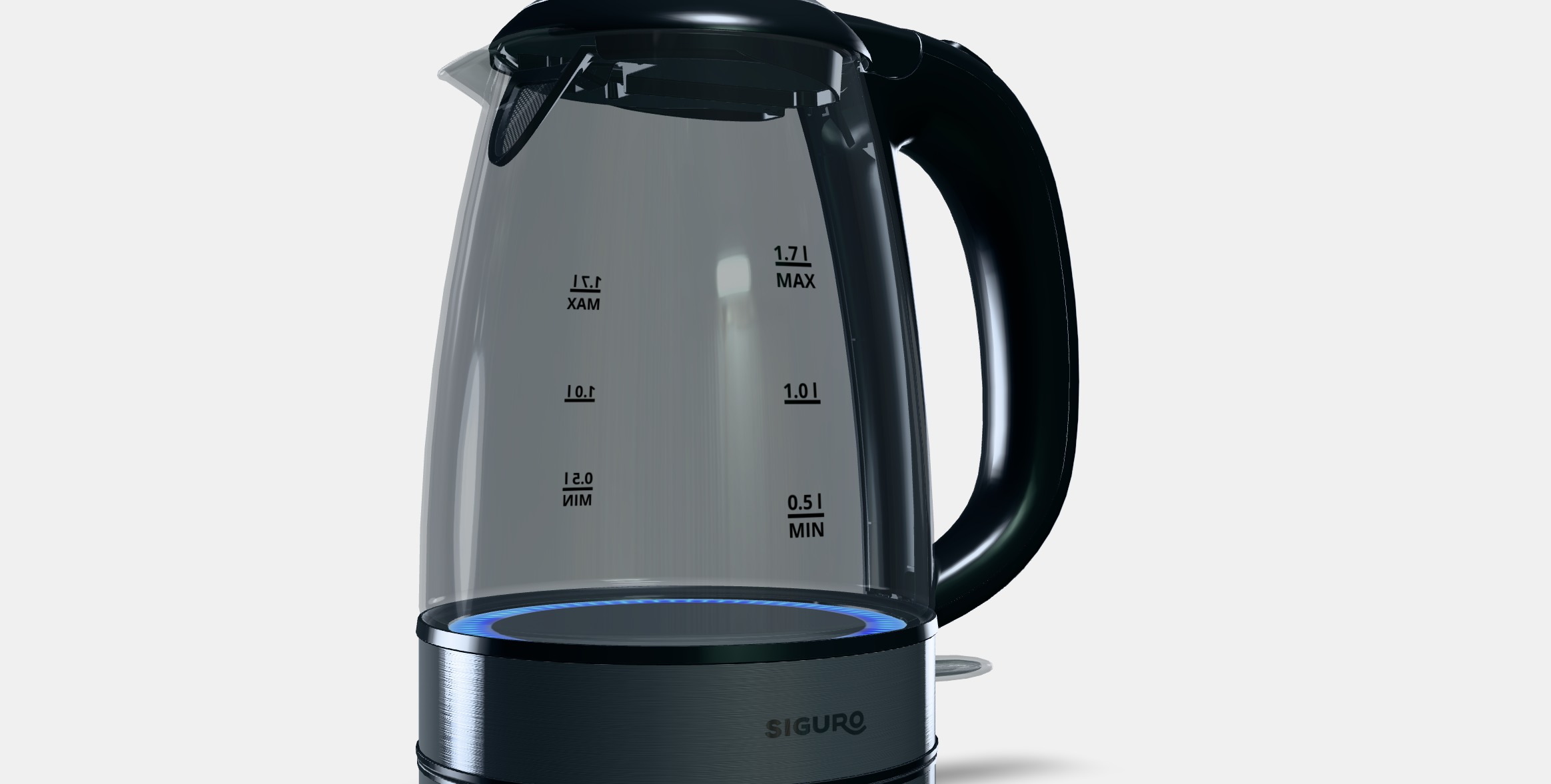 Siguro EK-G210GL Bright Glass Low-poly 3D model_9