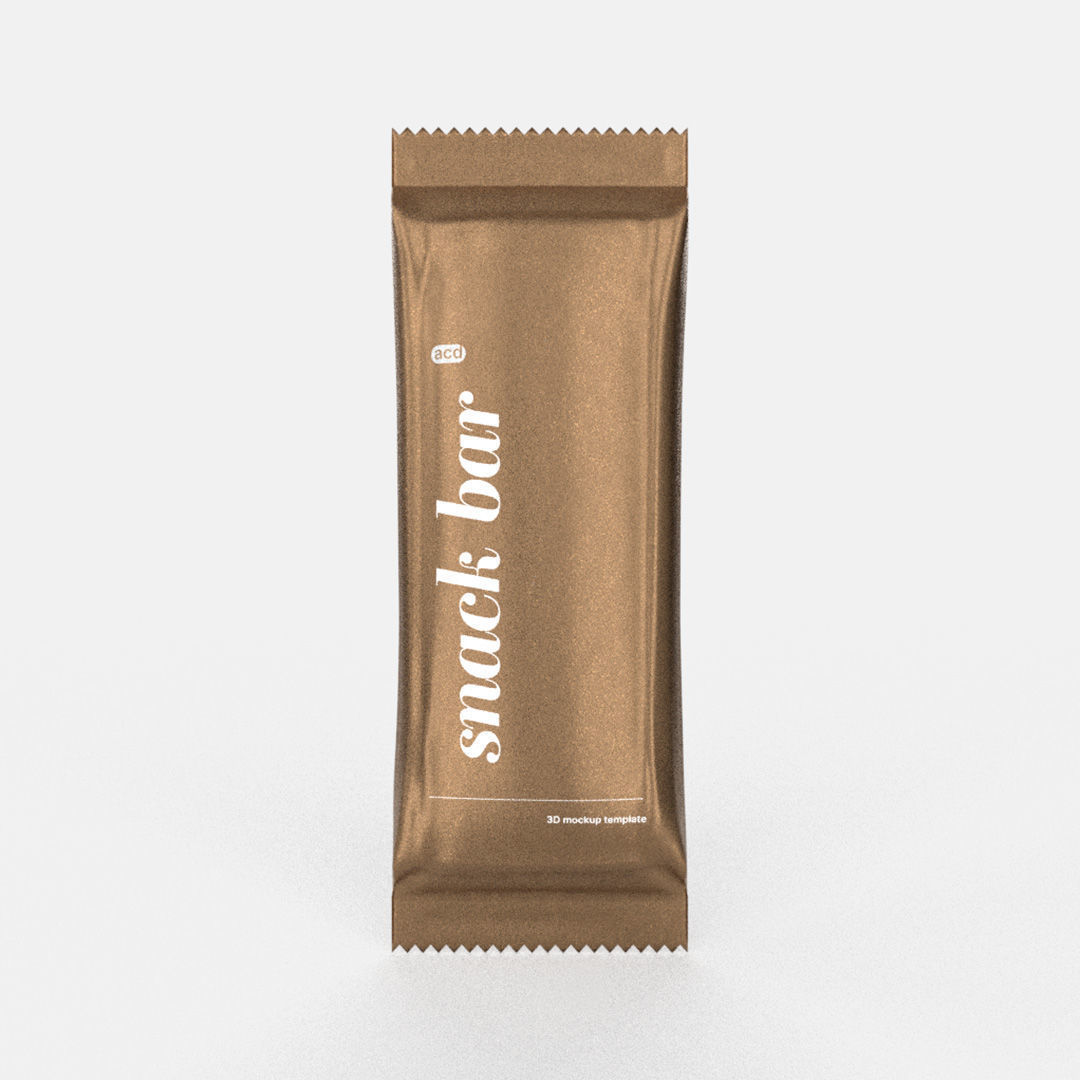 Food Packet Snack Granola Chocolate Bar 3D model 3D model_3
