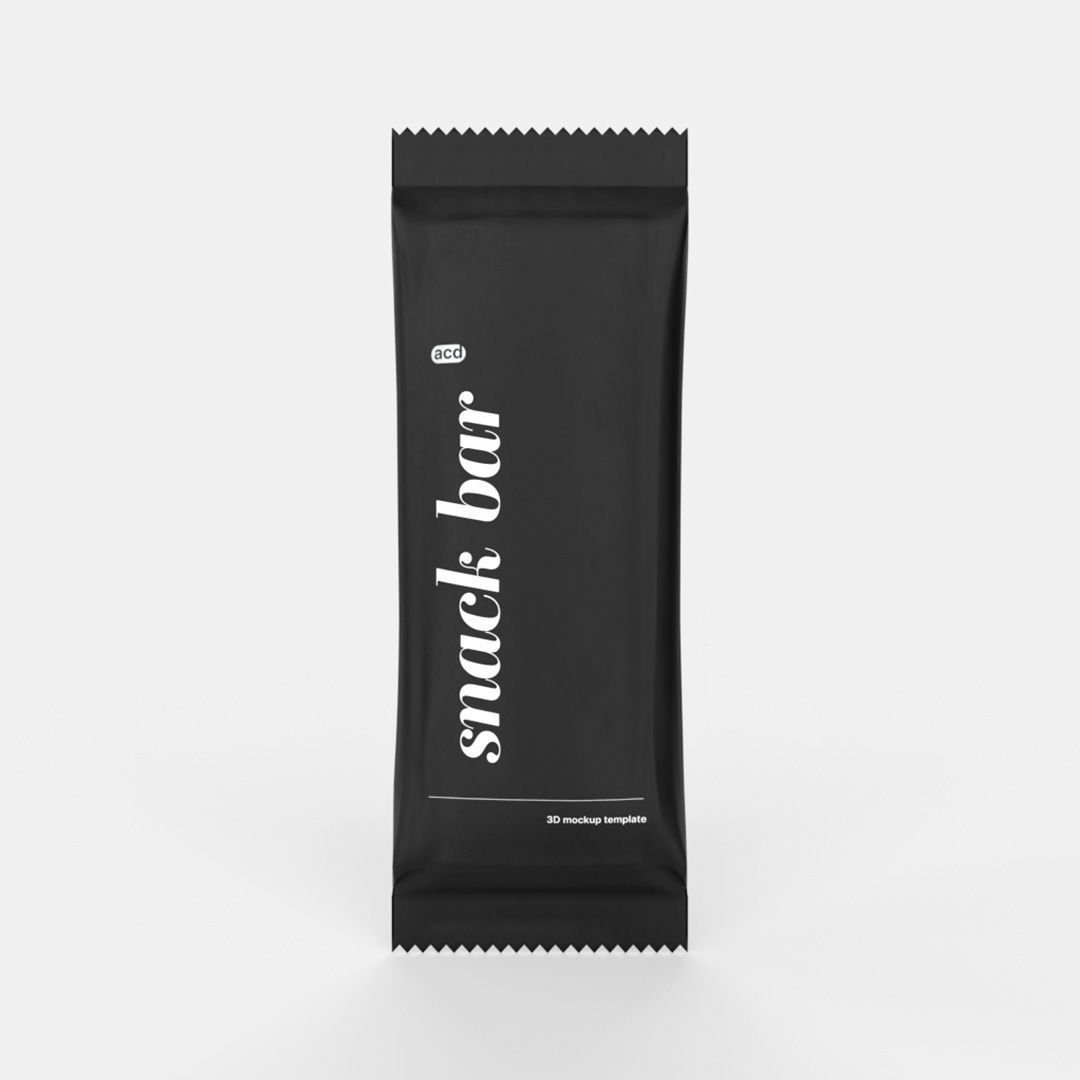 Food Packet Snack Granola Chocolate Bar 3D model 3D model_2