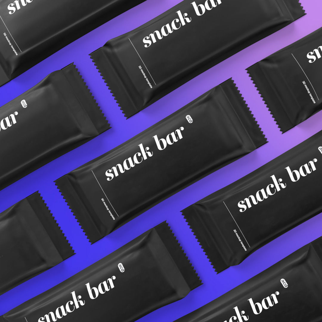 Food Packet Snack Granola Chocolate Bar 3D model 3D model_1