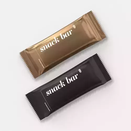 Food Packet Snack Granola Chocolate Bar 3D model 3D model
