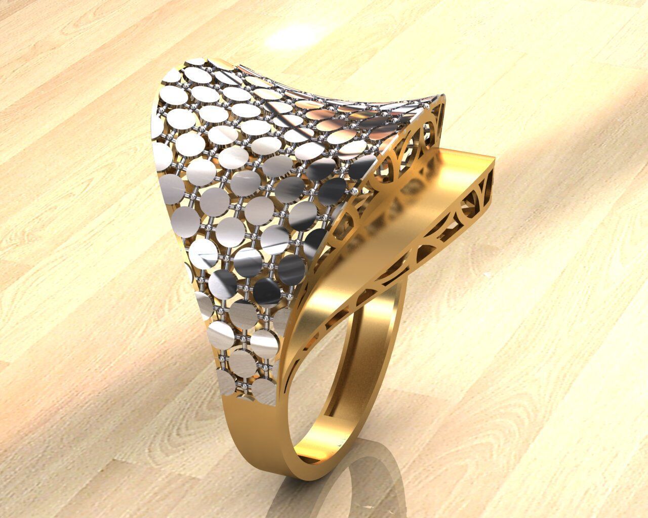 gold ring 3D print model_11