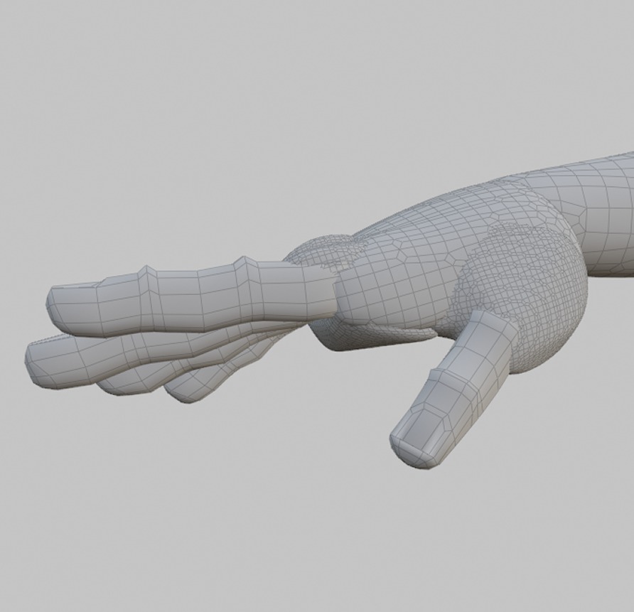 Stylized female blockout 3D model_4