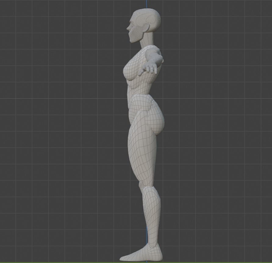 Stylized female blockout 3D model_5