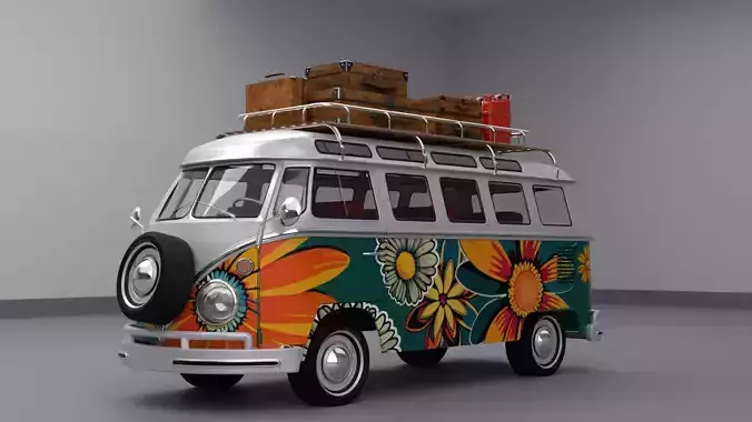 Volkswagen Samba T1 1965 3D model