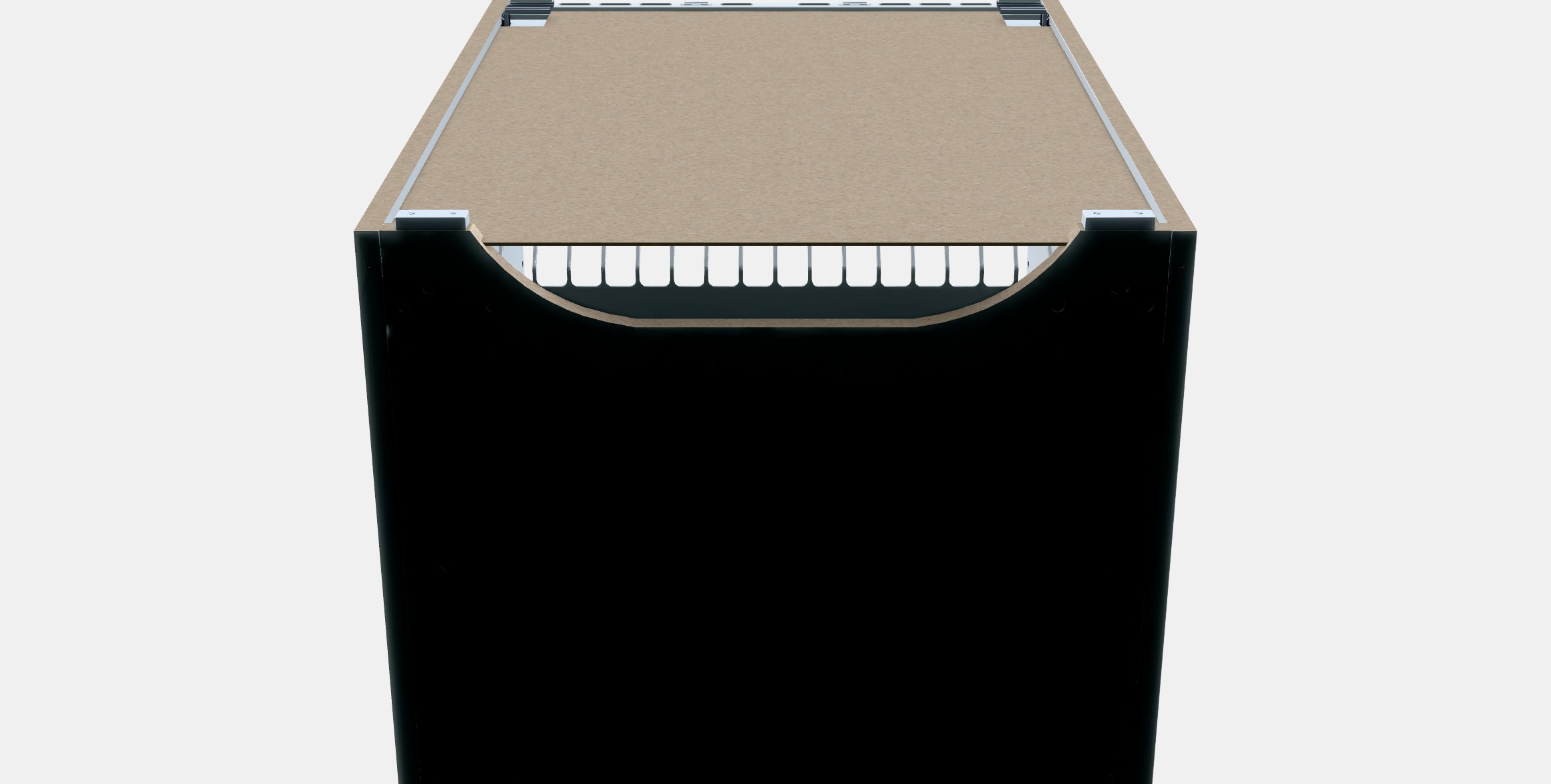 METOD Base cabinet for built-in oven-sink Low-poly 3D model_9