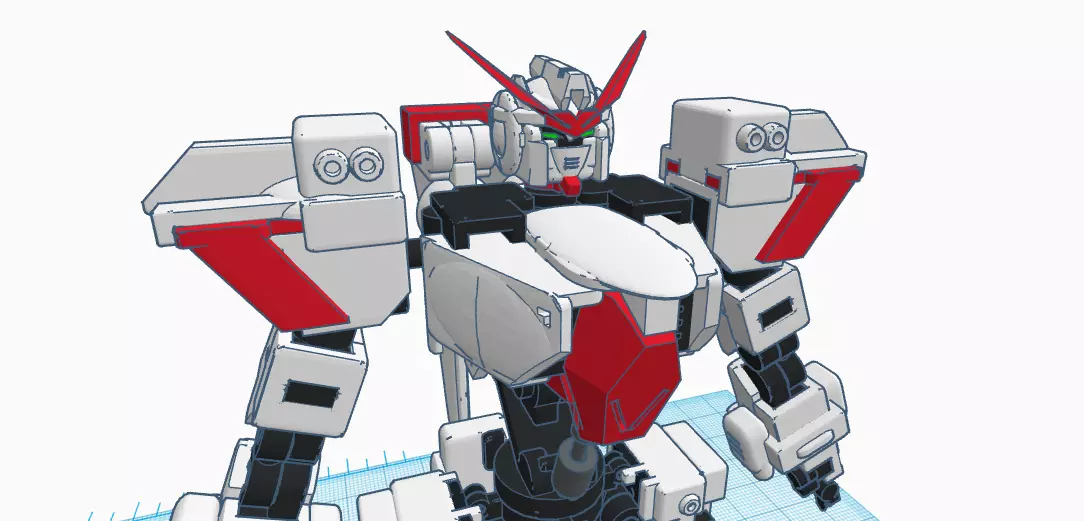 mecha v3 low poly 3D print model_0